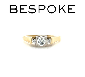 Bespoke 18ct Yellow Gold Diamond Ring 0.43ct