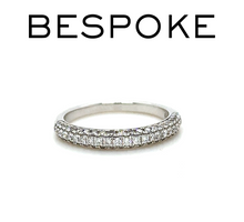 Load image into Gallery viewer, Bespoke 18ct White Gold Half Eternity Ring 0.44ct