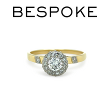 Load image into Gallery viewer, 18ct Yellow Gold and Platinum Diamond Ring 0.65ct 3.5g