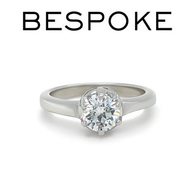 Bespoke 18ct White Gold DCLA Diamond Engagement Ring 0.83ct