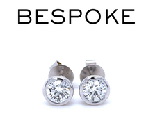 Load image into Gallery viewer, Bespoke 18ct White Gold Diamond Stud Earrings 1.44ct