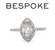 Load image into Gallery viewer, Bespoke 14ct Rose Gold Diamond Engagement Ring 1.48ct