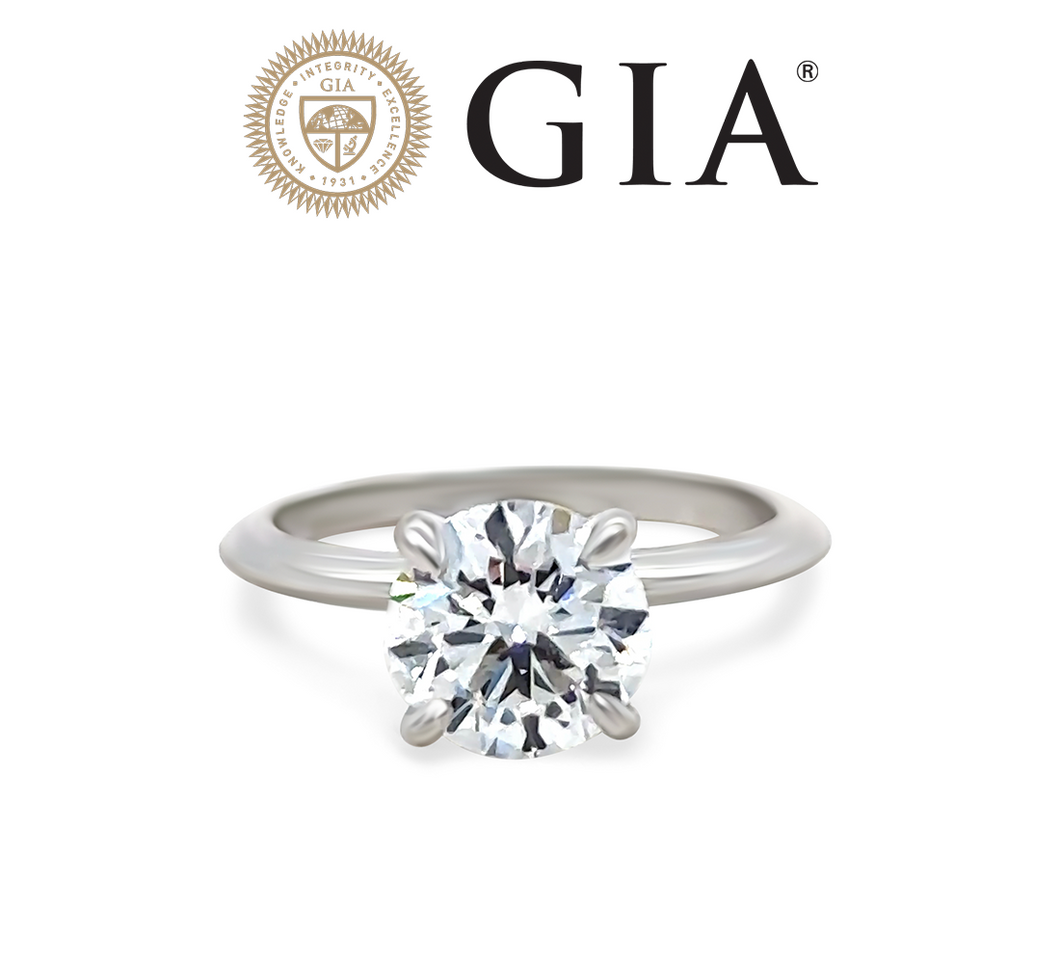 GIA 18ct White Gold Diamond Engagement Ring 1.51ct 2.81g