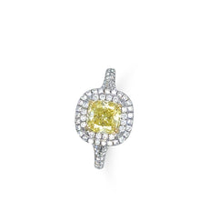 Load image into Gallery viewer, Tiffany &amp; Co Platinum Yellow Diamond Engagement Ring 1.41ct