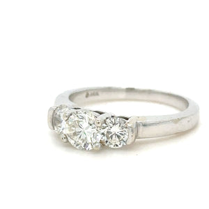 Bespoke 3 Diamond Engagement Ring 1.61ct