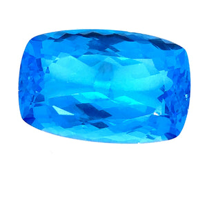 Bespoke Loose Blue Topaz Elongated Cushion Cut 33.3ct