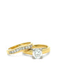 18ct Yellow Gold Diamond Engagement Ring and Wedding Band Set 1.30ct