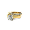 18ct Yellow Gold Diamond Engagement Ring and Wedding Band Set 1.30ct