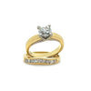 18ct Yellow Gold Diamond Engagement Ring and Wedding Band Set 1.30ct