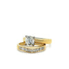 18ct Yellow Gold Diamond Engagement Ring and Wedding Band Set 1.30ct