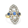 18ct Yellow and White Gold Sapphire and Diamond Ring 1.64ct