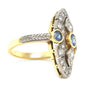 18ct Yellow and White Gold Sapphire and Diamond Ring 1.64ct