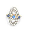 18ct Yellow and White Gold Sapphire and Diamond Ring 1.64ct