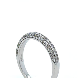 Bespoke 18ct White Gold Half Eternity Ring 0.44ct