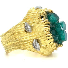 Load image into Gallery viewer, Ilias Lalaounis Vintage Emerald &amp; Diamond Ring