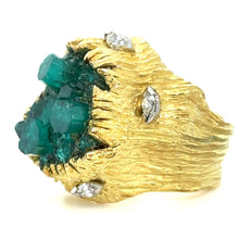 Load image into Gallery viewer, Ilias Lalaounis Vintage Emerald &amp; Diamond Ring