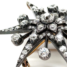 Load image into Gallery viewer, Bespoke Victorian Diamond Starburst Pendant/Brooch 8.70ct