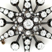 Load image into Gallery viewer, Bespoke Victorian Diamond Starburst Pendant/Brooch 8.70ct