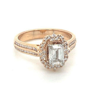 GIA Emerald Cut Diamond Ring 1.25ct