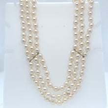 Load image into Gallery viewer, Bespoke Akoya Cultured Pearl Necklace 0.10ct