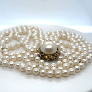 Bespoke Akoya Cultured Pearl Necklace 0.10ct