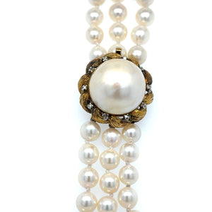 Bespoke Akoya Cultured Pearl Necklace 0.10ct