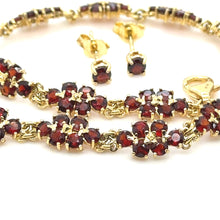 Load image into Gallery viewer, Bespoke Garnet Bracelet &amp; Garnet Earrings Set 15.49g