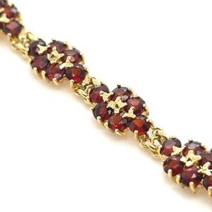 Bespoke Garnet Bracelet & Garnet Earrings Set 15.49g