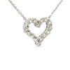 Tiffany & Co Platinum Diamond Heart Pendant Necklace 0.62ct