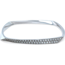 Load image into Gallery viewer, Tiffany &amp; Co 18ct White Gold Frank Gehry Diamond Bangle 1.10ct