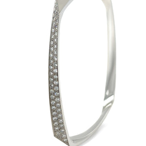 Tiffany & Co 18ct White Gold Frank Gehry Diamond Bangle 1.10ct