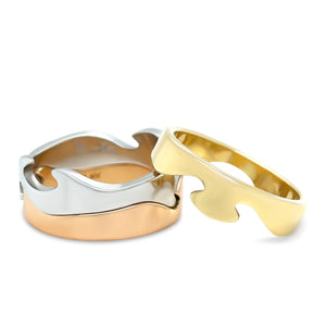 Georg Jensen 18ct Gold Fusion Three Piece Ring 21.9g