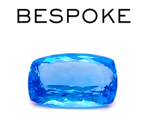 Bespoke Loose Blue Topaz Elongated Cushion Cut 33.3ct