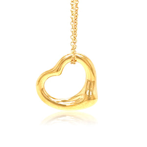 Tiffany & Co 18ct Rose Gold Open Heart Pendant