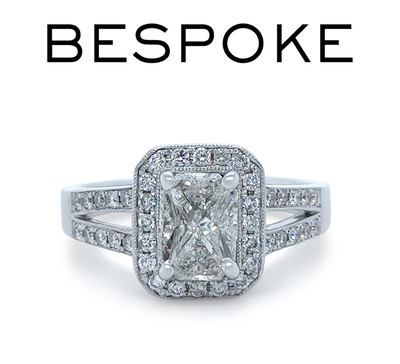 Bespoke 14ct White Gold Diamond Ring 1.48ct