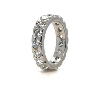 Bespoke 18ct White Gold Diamond Wedding Ring 3.40ct