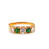 18ct Yellow Gold Emerald and Diamond Ring 0.66ct