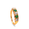 18ct Yellow Gold Emerald and Diamond Ring 0.66ct