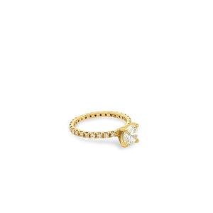 GIA Yellow Gold Diamond Solitaire Ring 1.25ct