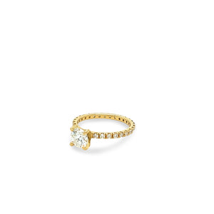 GIA Yellow Gold Diamond Solitaire Ring 1.25ct