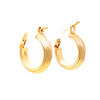 9ct Yellow Gold Italian Hoop Earrings 0.9g