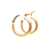 9ct Yellow Gold Italian Hoop Earrings 0.9g