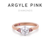 Argyle Pink 18ct White & Rose Gold Trilogy Diamond Ring 0.79ct