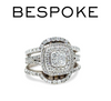 Bespoke 14ct White Gold Three Piece Diamond Bridal Ring Set 1.10ct