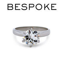 Load image into Gallery viewer, Bespoke Platinum Diamond Engagement Ring 1.48ct