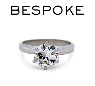 Bespoke Platinum Diamond Engagement Ring 1.48ct