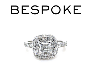 Bespoke 18ct White Gold Diamond Engagement Ring 1.61ct