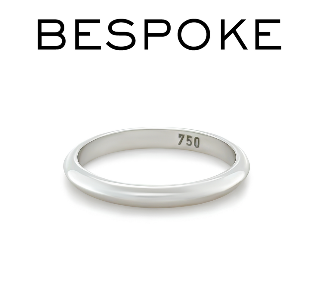 Bespoke 18ct White Gold Wedding Band 2.3g