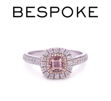 Load image into Gallery viewer, Bespoke 18ct White &amp; Rose Gold Pink Diamond Ring 0.46ct