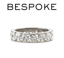 Load image into Gallery viewer, Bespoke 18ct White Gold Diamond Wedding Ring 3.40ct